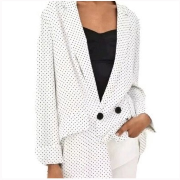 Zara Jackets & Blazers - NWOT Zara Polka Silky Blazer